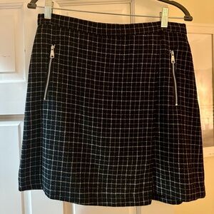 Banana Republic Black and White Grid Mini Skirt